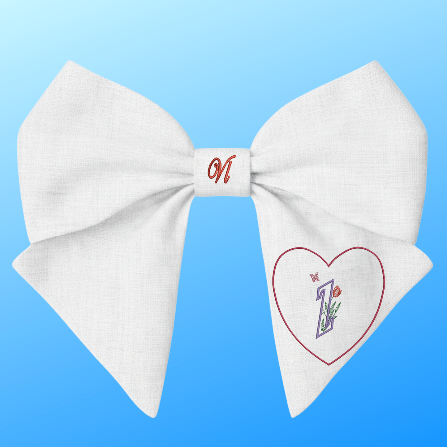 ❤️ Embroidered "Love" Bow — Valentine's Day Collection. Letter A, B, C....Z embroidery