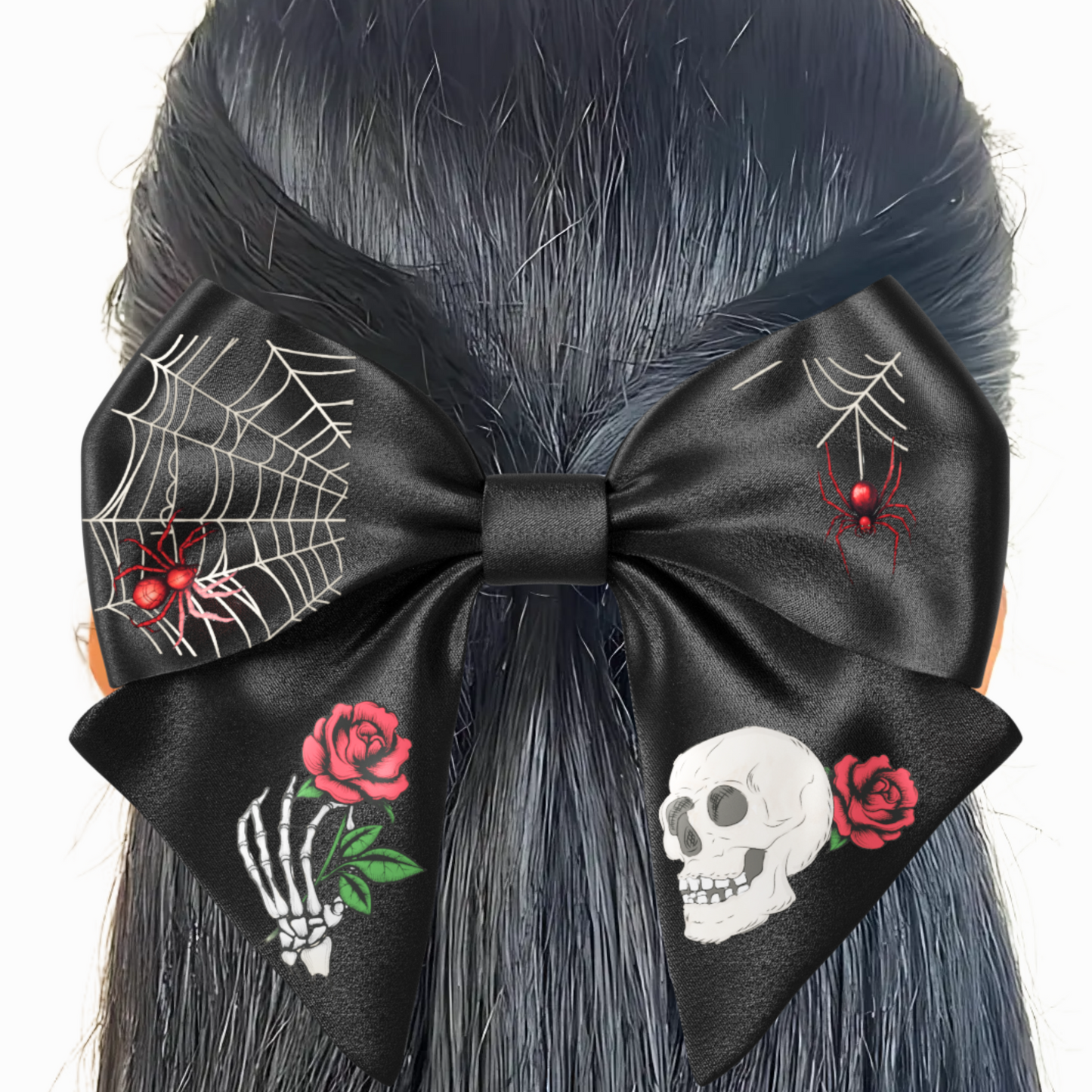 Bows hair clips 2pcs set. EMO Gothic style Emogirl Goth