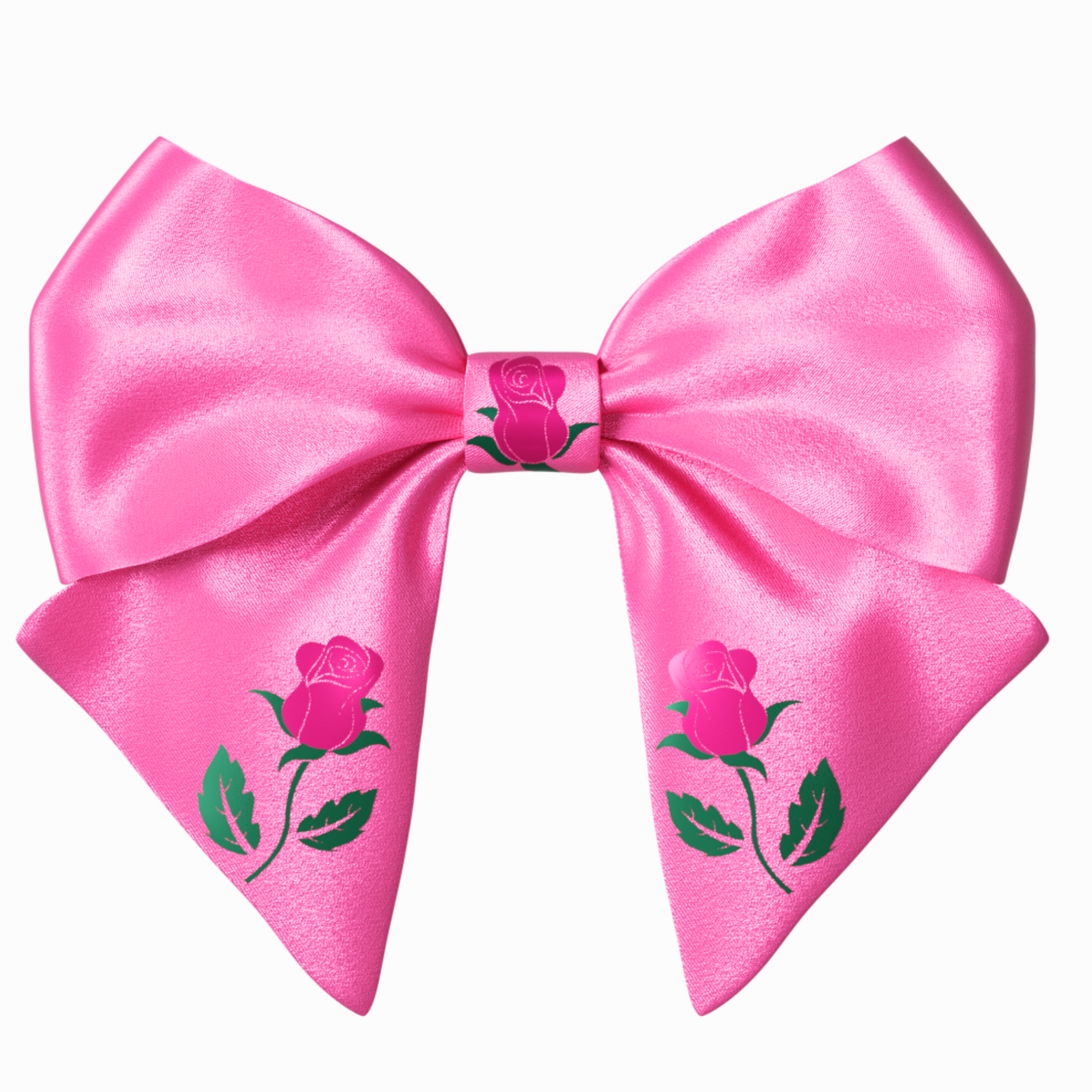 Artificial silk bow with roses. Flowers