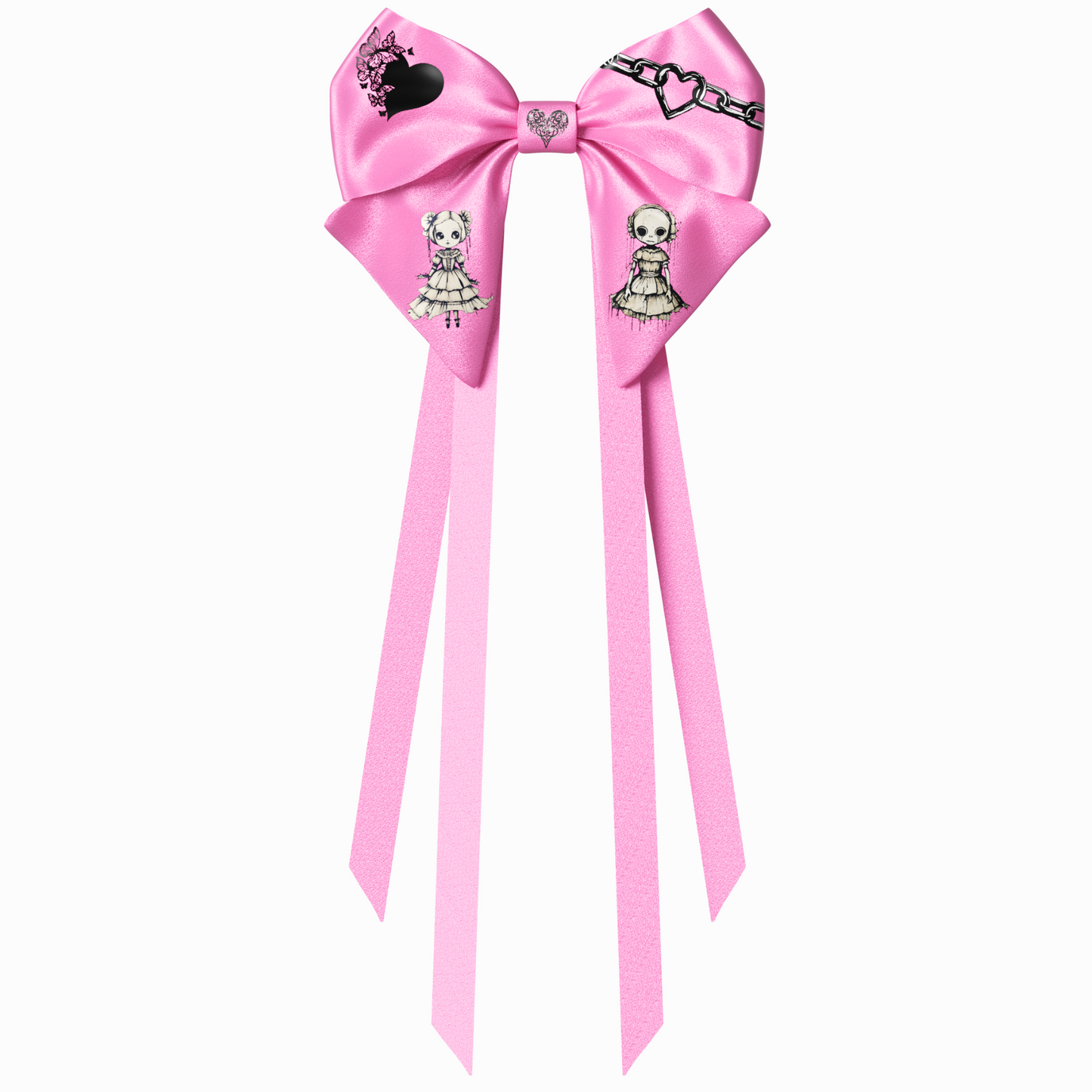 Bow hair clip ribbons. EMO style EMO girl