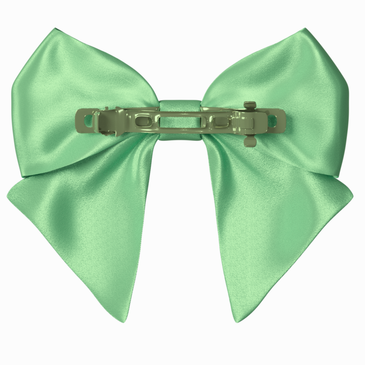 Green Bow hair clip. Floral collection