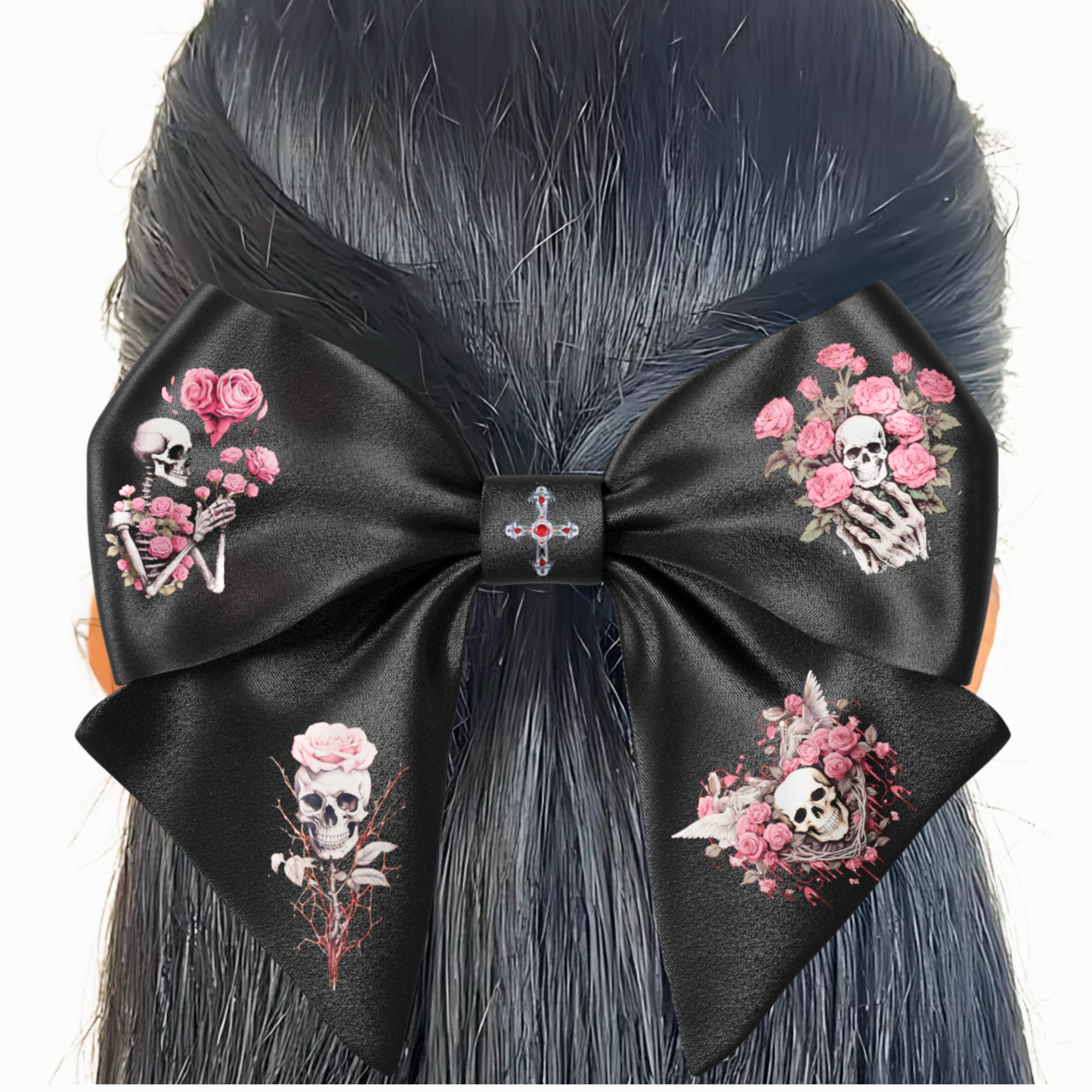Bow hair clip. Gothic style