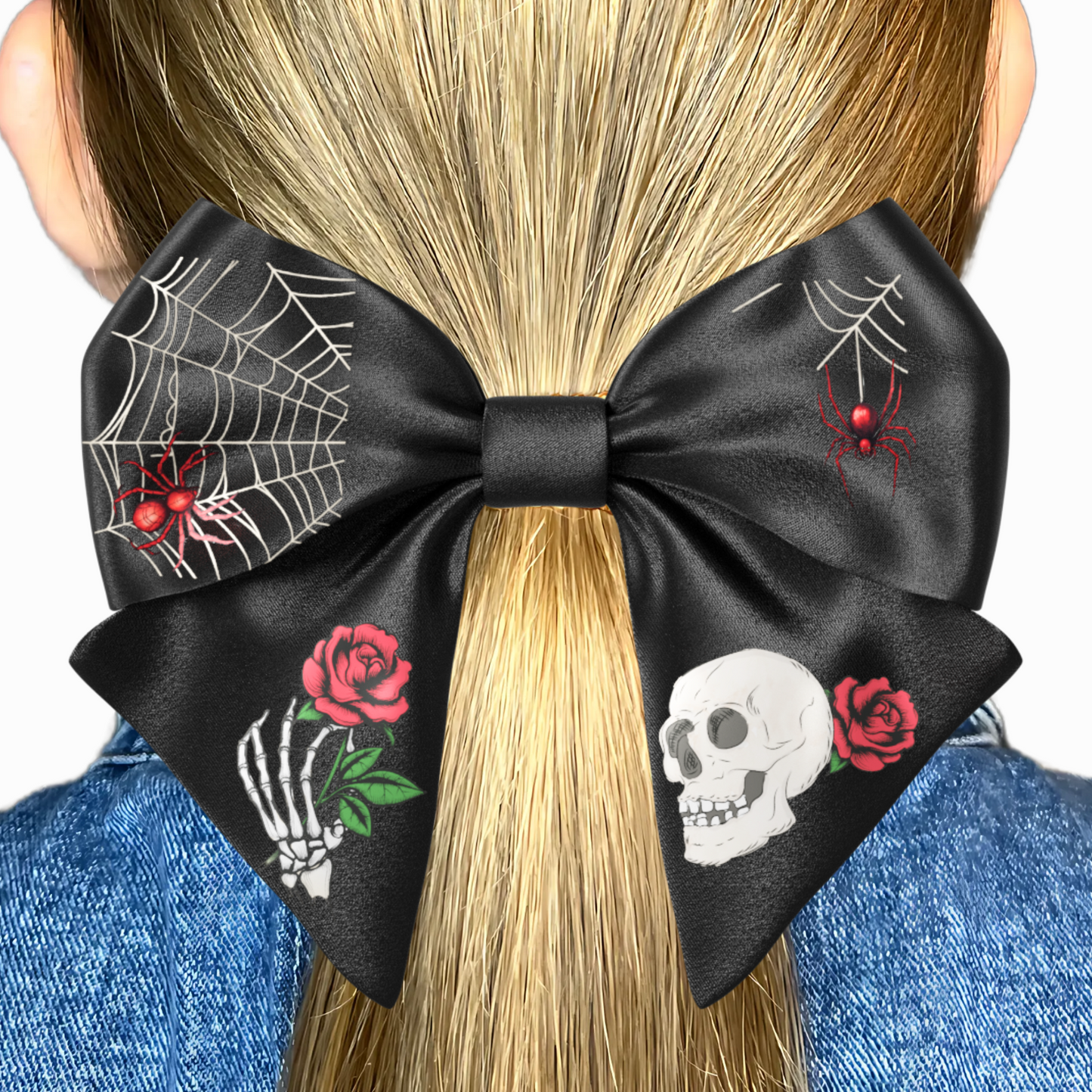 Bows hair clips 2pcs set. EMO Gothic style Emogirl Goth