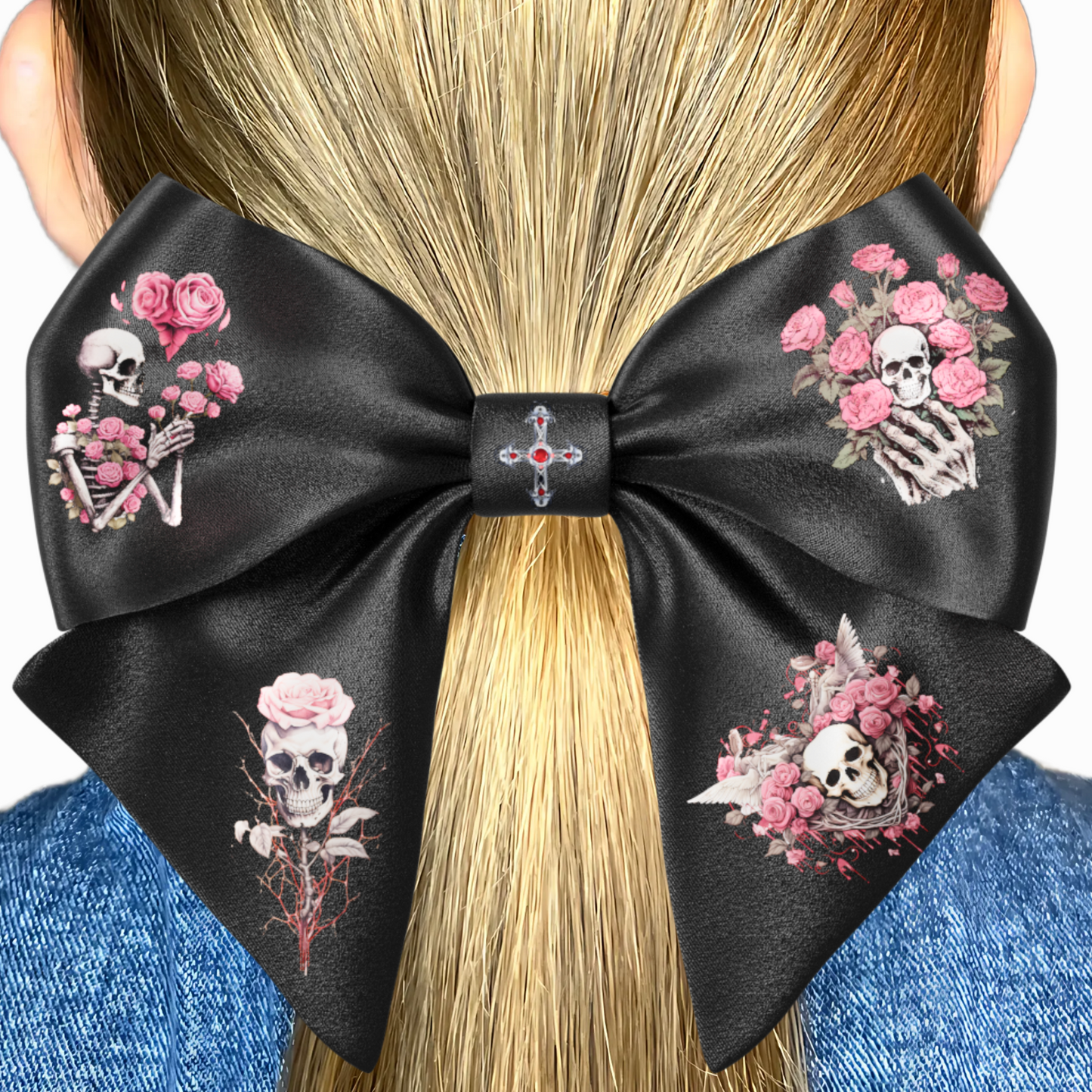 Bow hair clip. Gothic style