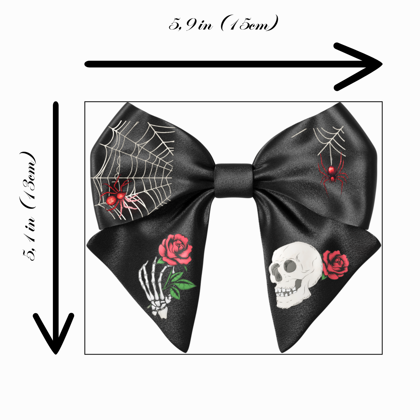 Bows hair clips 2pcs set. EMO Gothic style Emogirl Goth