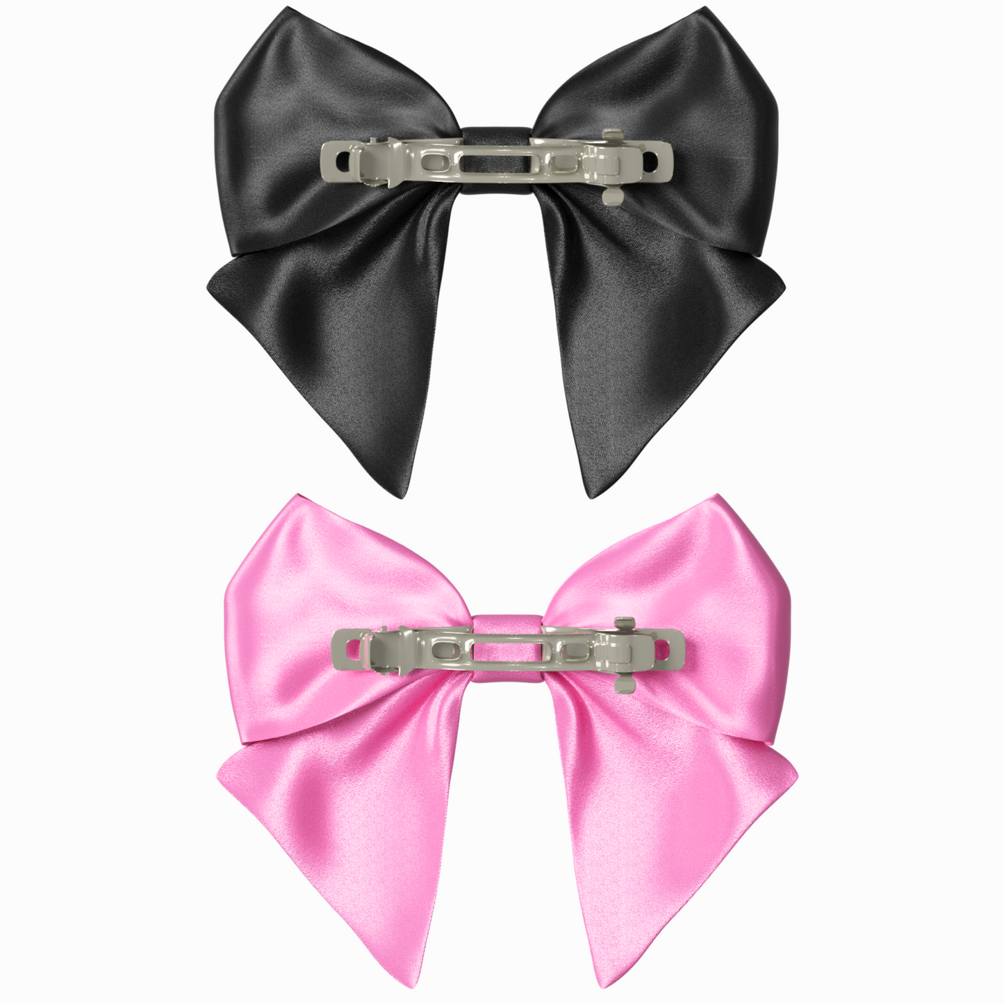 Bows hair clips 2pcs set. EMO Gothic style Emogirl Goth
