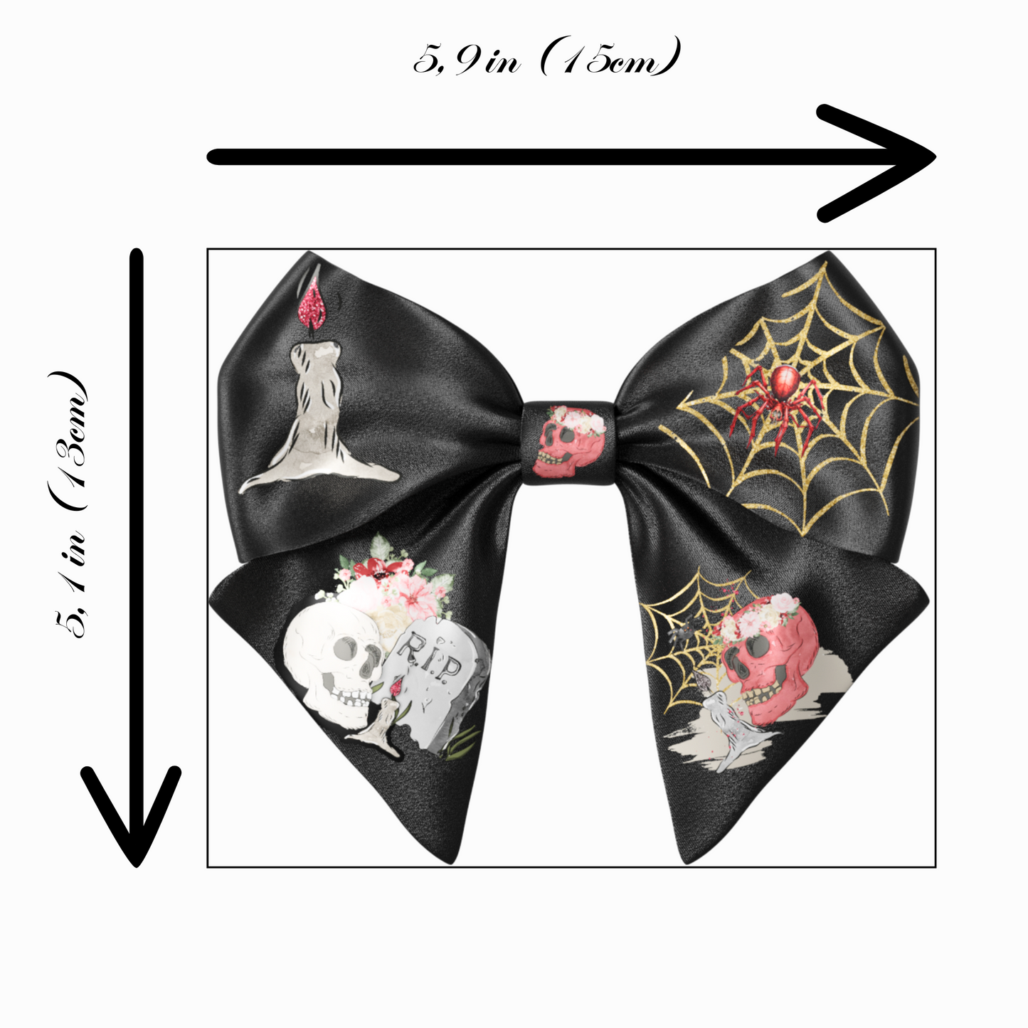 Bows hair clips 2pcs set. EMO Gothic style Emogirl Goth