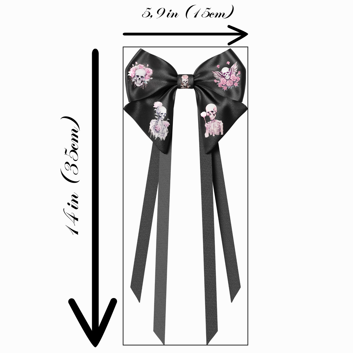 Bow hair clip ribbons. EMO style Emogirl