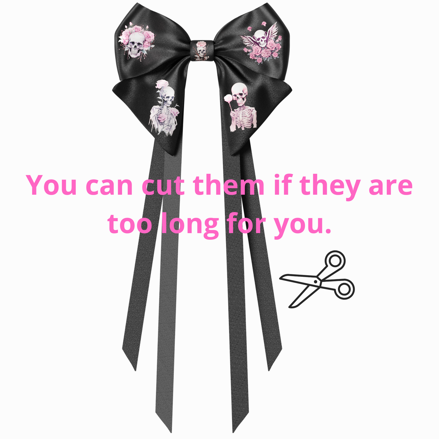 Bow hair clip ribbons. EMO style Emogirl