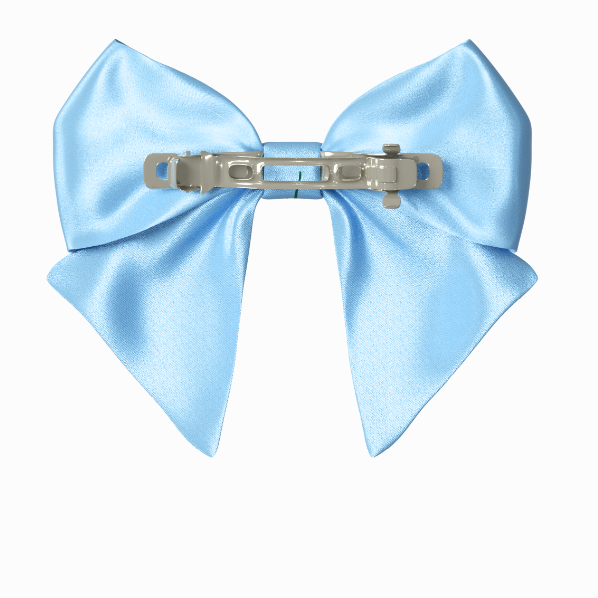 Blue Hair Bow clip with Roses and Pearls