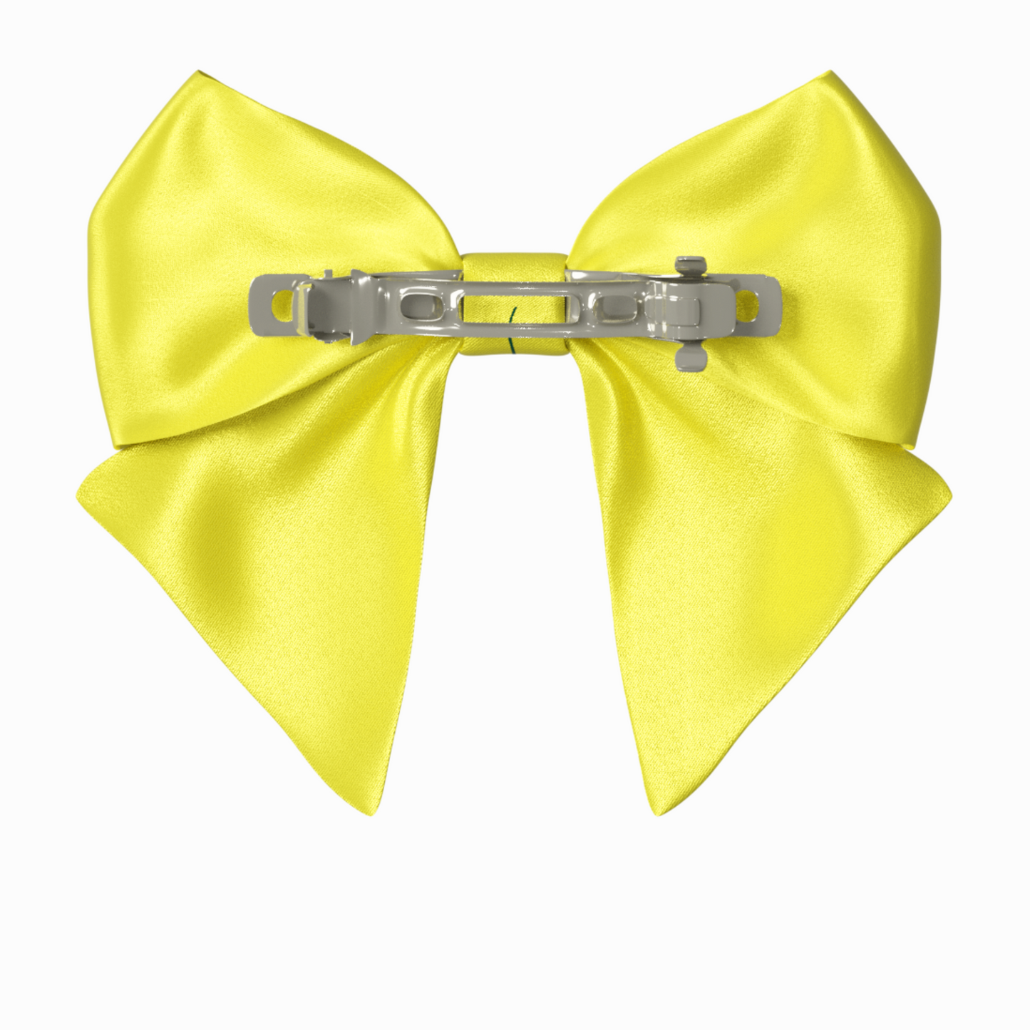Yellow Hair Bow clip with Roses and Pearls