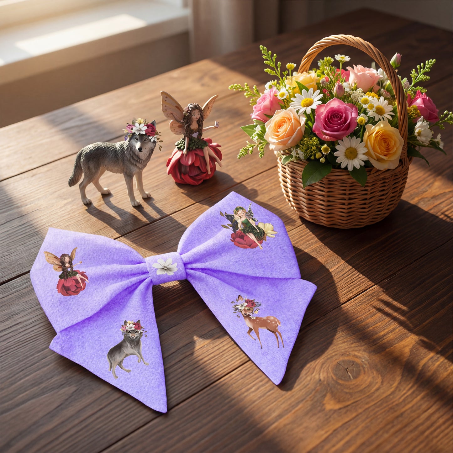 Haarschleife. Zauberwald. Designerstoffe.